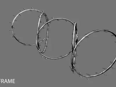 Military Barricade - Razor Wire 3D model