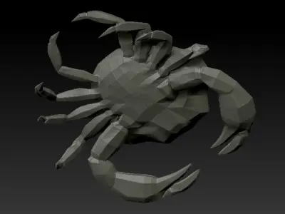 3D CRAB Low-poly 3D model purchase