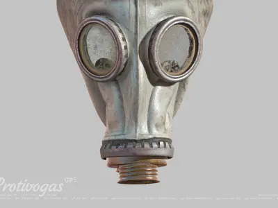 Protivogas GP5 based on scan PBR 3D model