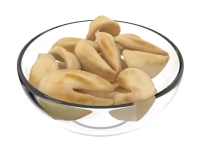 Fortune cookie bowl  Low-poly 3D model