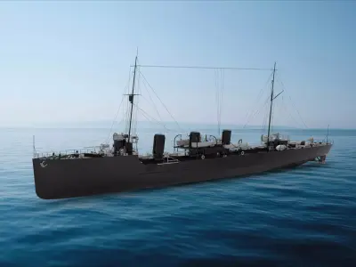 Derzky-class destroyer 3D model