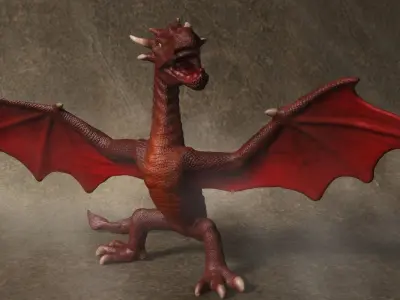 Red Dragon Rigged 3D model