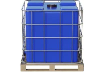 Plastic Water Tank On Pallet Low-poly 3D model