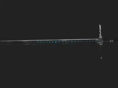 Rune Sword Low-poly 3D model buy