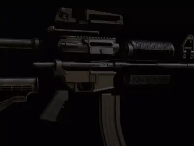 M4A1 Assault Rifle Low-poly 3D model purchase