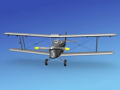 Dehavilland DH82 Tiger Moth VBM 3D model