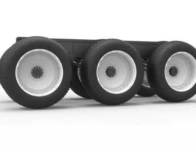 Chassis of 6x6 Monster Truck Version 3 Scale 1 to 25 3D print model