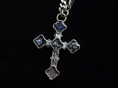 antique cross pendant 3D print model