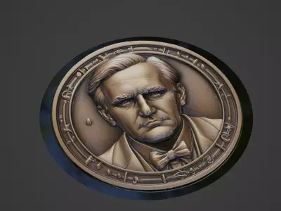 Niels Bohr Medallion 3D print model buy