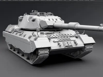Leopard 1 A5 Scale model 3D print model