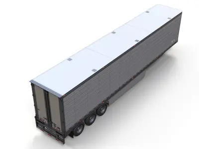 Refrigerated Trailer Low-poly 3D model