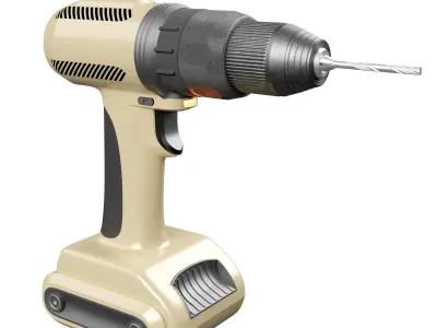 Drill Machine  Realistic 3D Model  STL FBX OBJ GLB 3D model