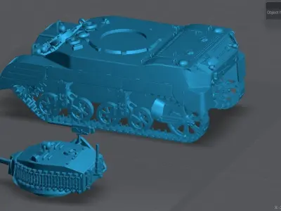 M5A1 Stuart Scale Model 3D print model