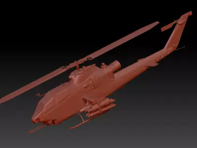 Ah-bai1f armed helicopter 3D model