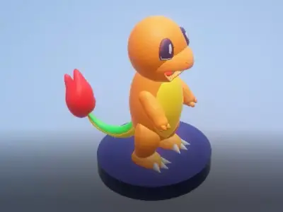 Cartoon lizard model 3d printabkle model 3D print model