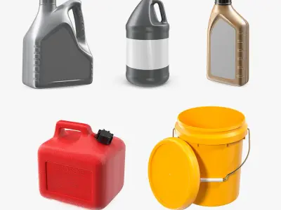 Plastic Cans Collection 2 3D model