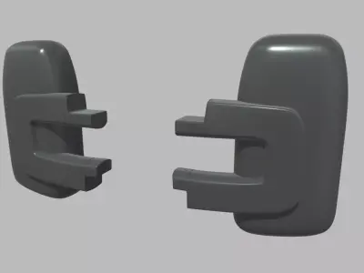Truck Mirror 02 Low-poly 3D model