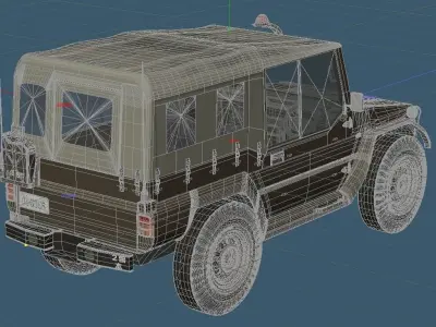 JGSDF Type-73 pickup truck early model single side update 3D model