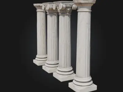 Classical Pillars Series  Foundations of Architectural Heritage 3D model