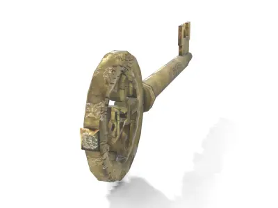 Low Poly Ornate Key Low-poly 3D model