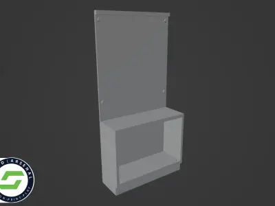 Armory - Rack and Cabinet 04 Half Cabinet 3D print model