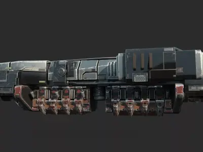 Future sci-fi bomber spacecraft 3D model