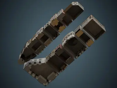 Buildings Collection 3 city Low-poly 3D model