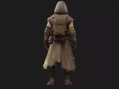 Scavenger Survivor Post-Apocalyptic Character 3D model