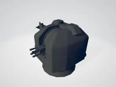 GERMAN AA GUN SEA DRAGON Low-poly 3D model