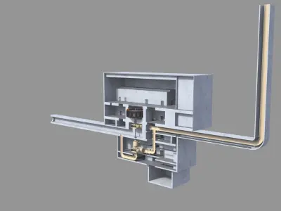 Pumped Storage Hydro Electric Power Plant 3D model