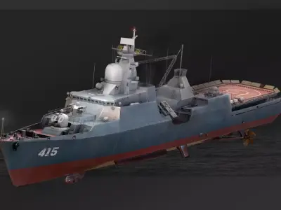 Ship Gepard 3  Class 011 Dinh Tien Hoang  Low-poly 3D model