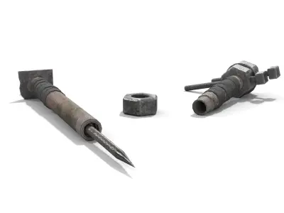 Homemade Melee Weapons Low-poly 3D model