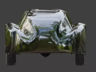 Alien Neo-Vintage Roadster 3D Model Low-poly 3D model