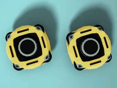 Warehouse Autonomous Robot Low-poly 3D model