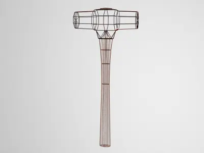 Rusted Sledgehammer Low-poly 3D model