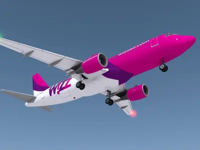 Airbus A320 livery  Wizz Air  3D model