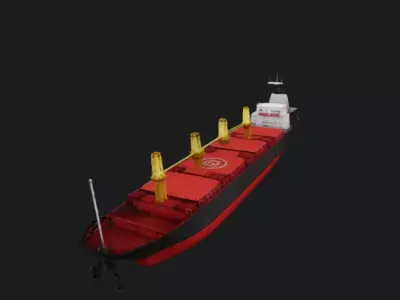Bulk Carrier Ship 3D Model 3D model