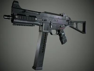 UMP 45 - Game Ready Low-poly 3D model