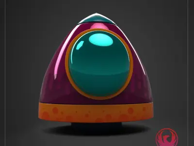 Low-Poly 3D Model Stylised Spaceshipe Low-poly 3D model