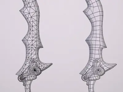 Game ready stylized sword Low-poly 3D model