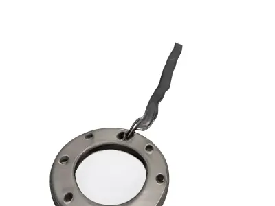 Aged Industrial Metal Shackle Chain Low-poly 3D model