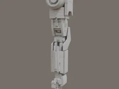 Mecha arm Free low-poly 3D model