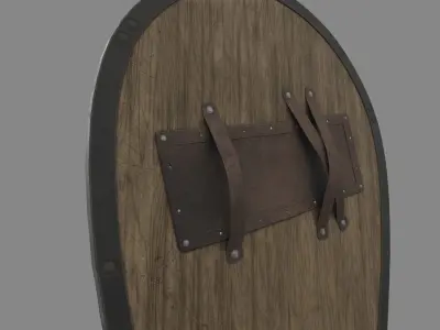 Medieval Kite Shield Low-poly 3D model