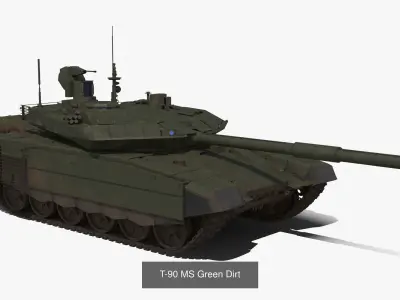 T-90 MS Green Collection 3D Model Pack