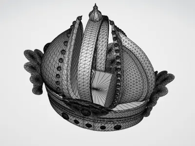 Highness Crown Low-poly 3D model