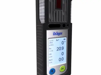 H2S Gas Monitor Low Poly Low-poly 3D model