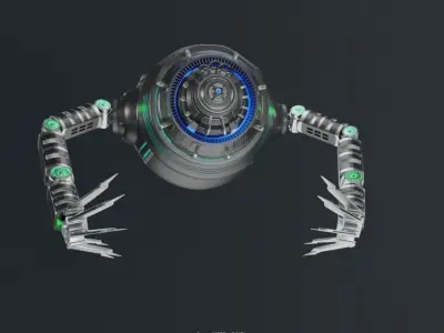 Sci-Fi Drone  Robot Free 3D model