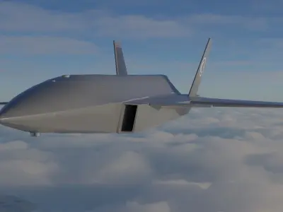 Bayraktar Kizilelma MIUS 3D rigged and  Low-poly 3D model