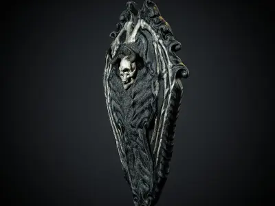 Bone Shield Low-poly 3D model