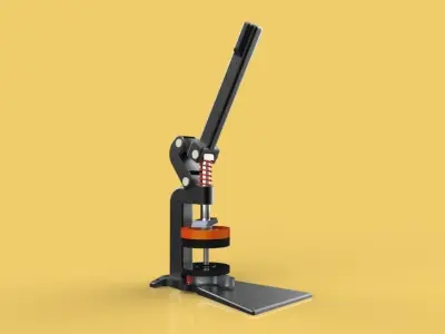 BUTTON BADGE PIN PUNCH PRESS  MAKER MACHINE TOOL 3D model